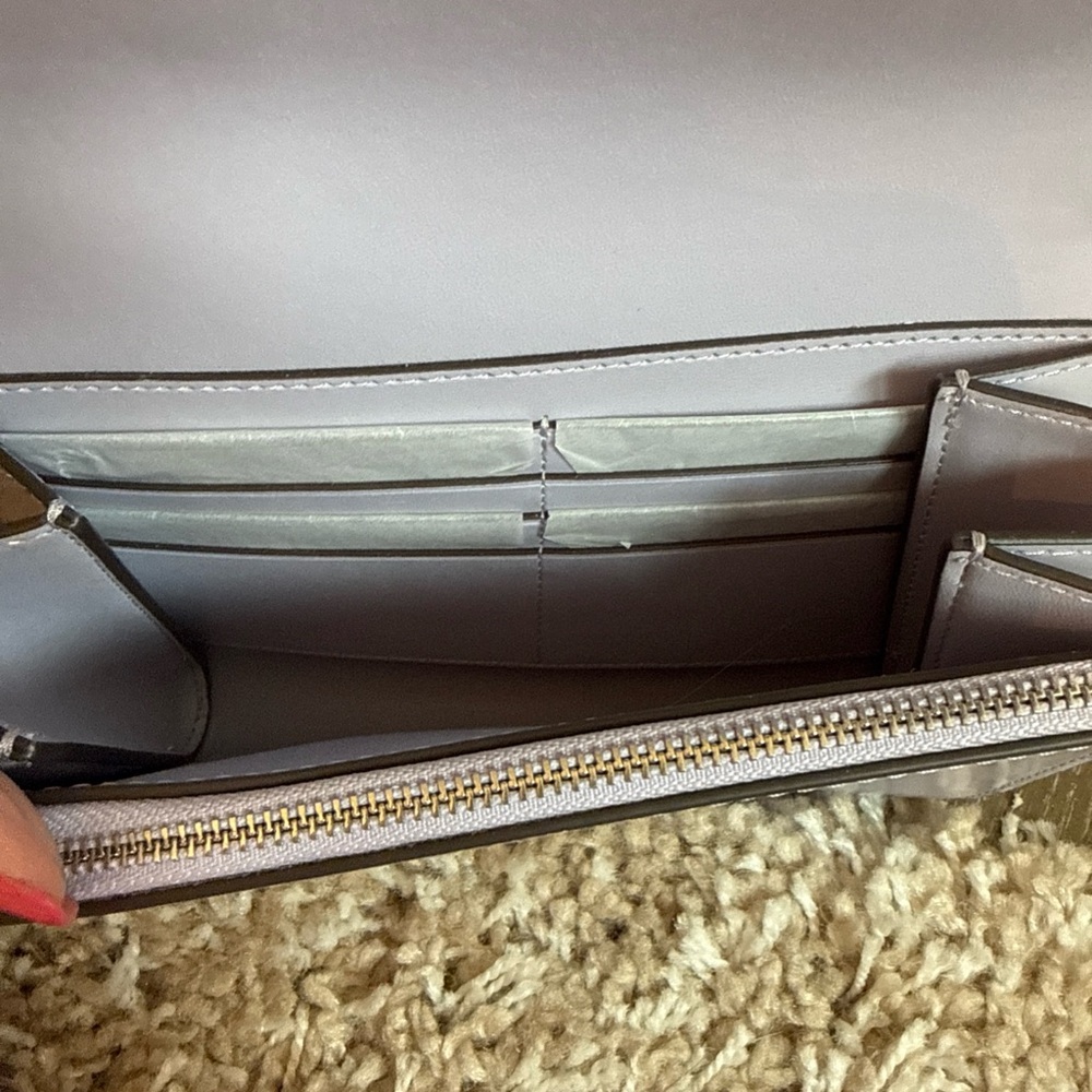 NWT Tory Burch Emerson Patent Chain Wallet violet sky NO LONGER AVAILABLE - Picture 10 of 13